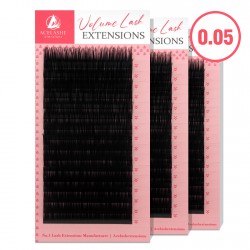 Acelashes® 0.05 Wholesale Volume Lash Extensions Salon Professional Eyelash Extensions WLA05