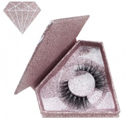 Acelashes Stock Pink Gold Glitter Magnetic Diamond Boxes ACE-D04