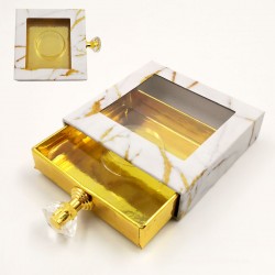 Stock Gold Marble Packaging Boxes With Handle ACE-S04