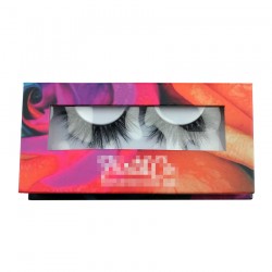 Custom colorful window magnetic eyelash packaging with your logo CMB054