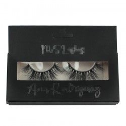 custom hang-able black  packing with sliver logo for eyelash CPB32
