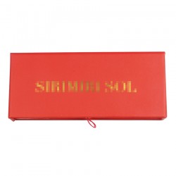 Custom Hot Orange Magnetic eyelash packaging with Gold Inner box CMB109