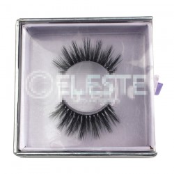 Custom Luxury Square magnetic eyelash packaging with Hot stamped logo on PVC CMB132