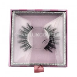 Custom Square Luxury magnetic eyelash packaging with PVC window CMB131