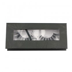 Custom Submembrane window eyelash packaging  with hot stamped your logo CMB31