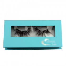 Custom Tiffany blue window magnetic eyelash packaging with your logo CMB071