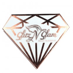 custom white and rose gold color diomand magnetic eyelash packaging with rose gold logo hot stamped CDMB01