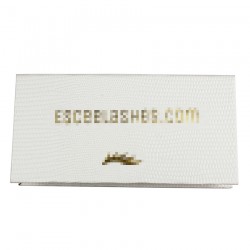 Custom White Lizard pattern eyelash packaging without window CMB114