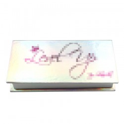 Custom without window holographic eyelash packaging  with hot stamped your logo CMB20