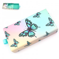 Stock Packaging Blue Butterfly With PVC Window Magnetic Boxes ACE-R10
