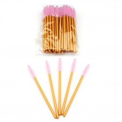 Stock Eyelashes Brushes Pink Color 50pcs/ Pack ACE-B3