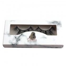 gray marble custom eyelash packing CPB09