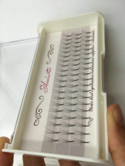 Private Label Flare Cluster 5D Eyelash Extensions 12mm
