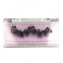 luxury custom rectangle acrylic eyelash clear packaging with logo CAB01