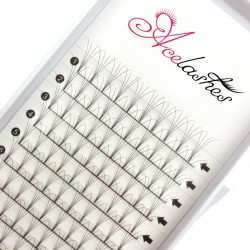 Pre fanned 4D lashes wholesaler D curl 14mm