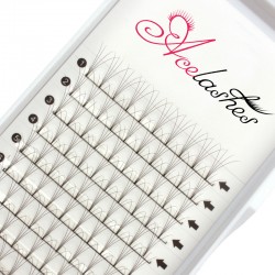 Private label pre fan 4D lashes wholesaler C curl 13mm