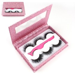  Stock Packaging Pink Glitter 3 in 1 Magnetic Box P-3IN1