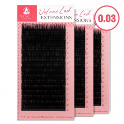 Acelashes® 0.03 Wholesale Ultra-Light Mega Cashmere Volume Eyelash Extensions Supplier WLA03