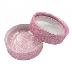 Stock Luxury Pink Glitter Round Packaging Boxes ACE-C05