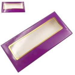 Stock Packaging Paper Box Purple With Gold Border ACE-P24