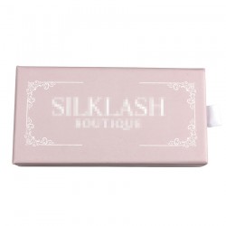 Custom Light Pink Sliding Magnetic eyelash packaging with UV printing logo CMB106