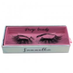 Custom luxury holographic silver&pink PVC magnetic eyelash packaging with hot stamping your logo CMB083