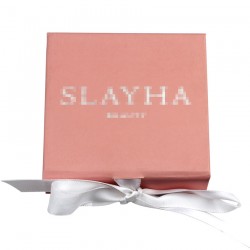 Custom Luxury Square magnetic  eyelash packaging with white ribbon CMB137