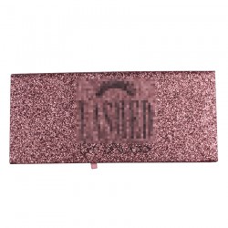 Custom Pink Glitter Magnetic eyelash packaging with Hot stamped logo CMB123