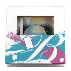 Custom square Submembrane  square special  window eyelash packaging  with print your logo CMB144
