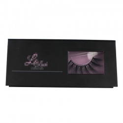 Custom Submembrane  special window eyelash packaging  with hot stamped your logo CMB45