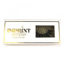 Custom White magnetic eyelash packaging with hot stamped your logo  CMB098