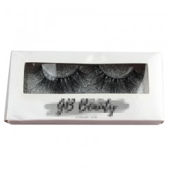 CUSTOM white paper eyelash packing with sliver glitter CPB13