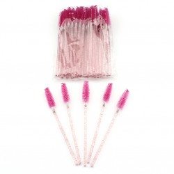 Stock Eyelashes Brushes Rose Pink Color 50pcs/ Pack ACE-B4
