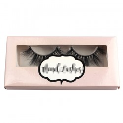 light pink custom eyelash packing with printing logo CPB07