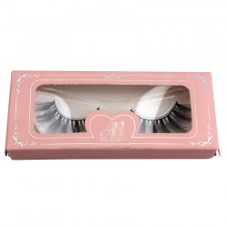 light pink paper eyelash packing custom with logo CPB29